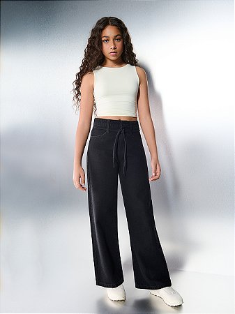 CALÇA JEANS WIDE LEG BLACK I AM AUTHORIA
