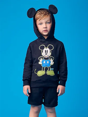 BLUSÃO MICKEY COM ORELHINHAS YOUCCIE