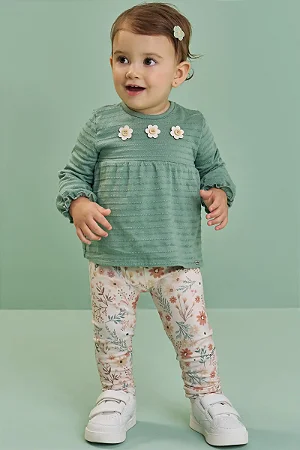 CONJUNTO BATA EM MALHA TEXTURA E LEGGING KUKIÊ