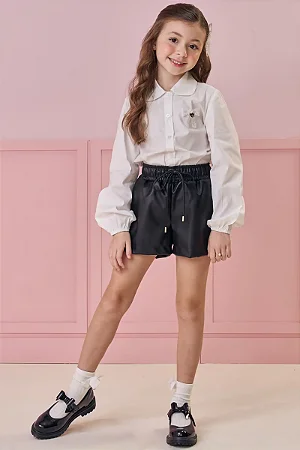 SHORTS EM COURO ECO KUKIÊ