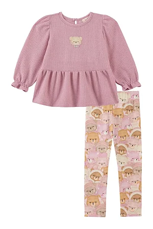 CONJUNTO BATA E LEGGING URSINHOS KUKIÊ