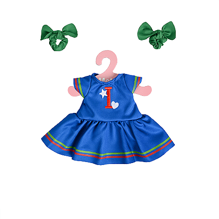ROUPA DE BONECA COM CABIDE CHEERLEADER I METOO