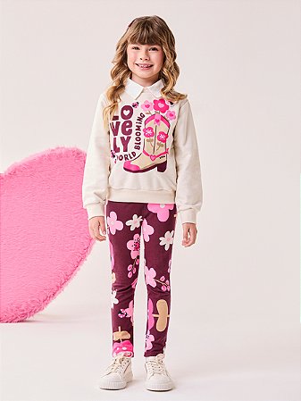 CONJUNTO LEGGING E BLUSA LOVELY BIMBI