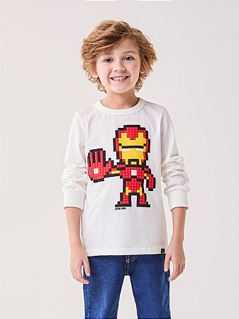 CAMISETA MANGA LONGA HOMEM DE FERRO BIMBI