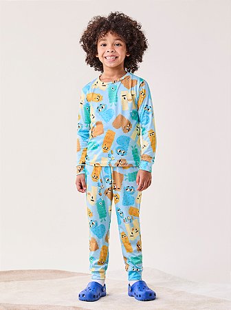 PIJAMA MANGA LONGA MONSTRINHOS BIMBI