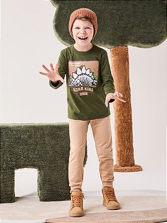 CONJUNTO MANGA LONGA DINO BIMBI