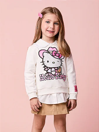 BLUSA DE MOLETOM HELLO KITTY COWGIRL MOMI