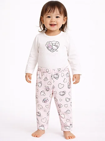 CONJUNTO BODY E CALÇA HELLO KITTY MOMI