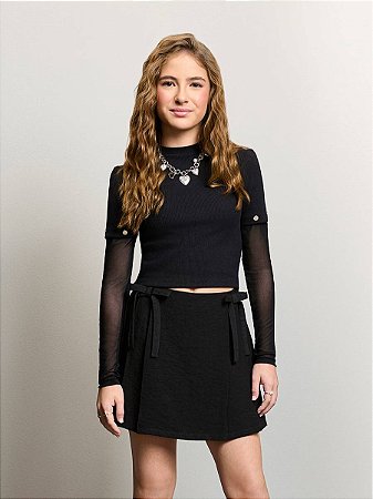 BLUSA RIBANA COM TULE AUTHORIA