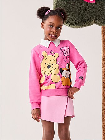 MOLETOM URSINHO POOH ROSA BIMBI
