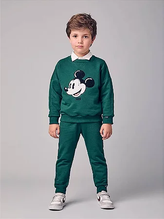 CONJUNTO DE MOLETOM VERDE MICKEY YOUCCIE