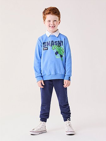 CONJUNTO DE MOLETOM HULK BIMBI