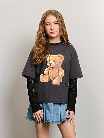 T-SHIRT TEDDY PIXEL AUTHORIA