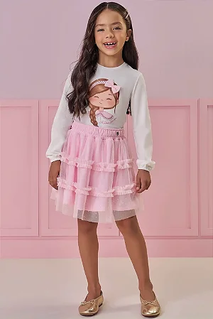 SAIA EM TULE COM ELASTANO KUKIÊ