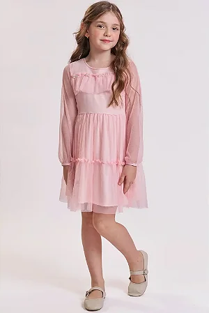 VESTIDO EM TULE COM ELASTANO KUKIÊ