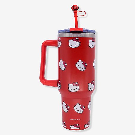 CANECÃO TUMBLER COM PINGENTE 1,15LT HELLO KITTY ZONA CRIATIVA