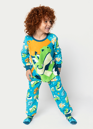 PIJAMA KIDS SOFT DINO ASTRONAUTA PUKET