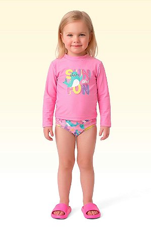 CONJUNTO BLUSA E CALCINHA PROTEÇÃO SUN AND FUN FAKINI