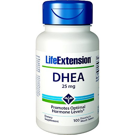 DHEA 25 mg com 100 Cápsulas - Life Extension