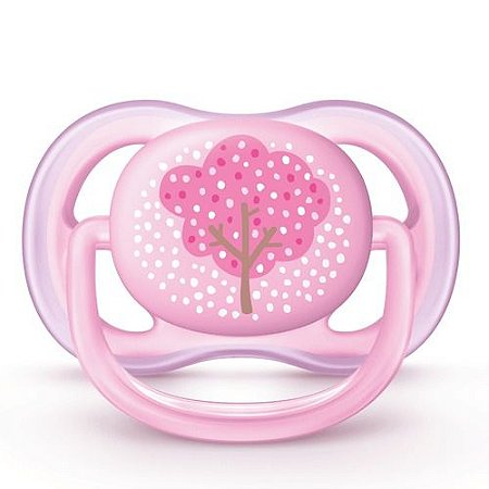 Chupeta Menina Ultra Air 0-6m Rosa Árvore SCF545/11 - PHILIPS AVENT