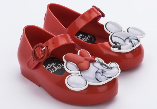 Sapatilha Mini Vermelha Sweet Love Minnie e Mickey - Melissa