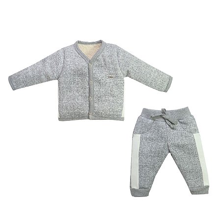 Grw Conj Longo Happy Feet Cinza - Grow Up