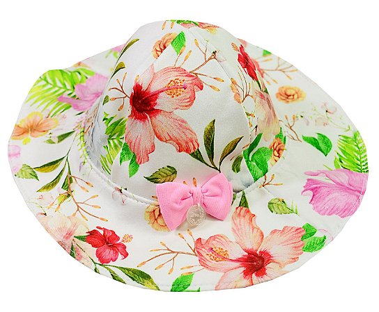 LPG CHAPEU FLORAL CREME