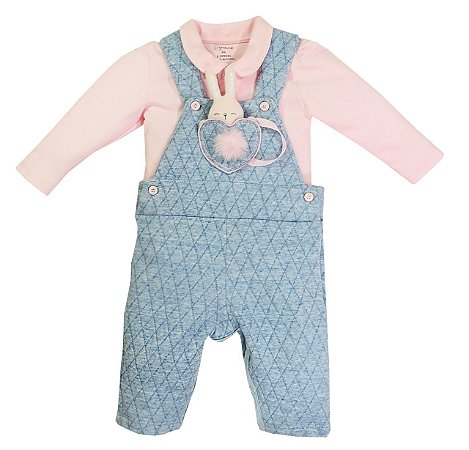 GRWJARDINEIRA C/ BODY GIRLS DENIM STYLE AZUL