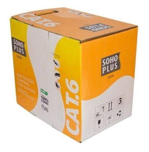 Cabo Utp CAT6 Soho Plus Anatel 100% Cobre Caixa C/100mts