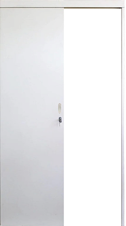 Kit Porta De Correr Suspensa Lisa Primer MDF Com Fechadura - Uniportas