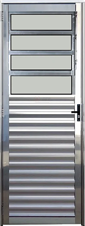 Porta Basculante Vdr. Boreal Alumínio Brilhante - Spj Linha 25