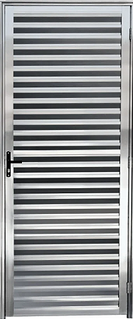 Porta Palheta Sem Ventilação Alumínio Brilhante - Spj Linha 25