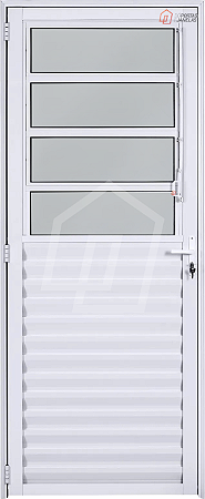 Porta Basculante Vdr. Boreal Alumínio Branco - Spj Linha 25