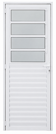 Porta Basculante Vdr. Boreal Alumínio Branco - Spj Linha 25
