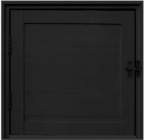 Porta Abrigo Lambril Alumínio Preto - Spj Linha Premium