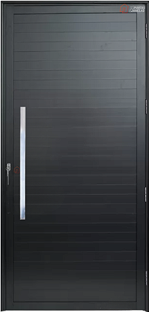 Porta Lambril Sem Vidro Com Puxador 80 Cm Alumínio Preto - Spj Premium