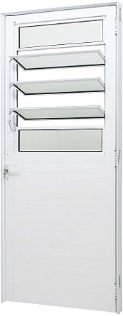 Porta De Giro C/basculante Alumínio Branco Vdr Mini Boreal - Jap Perfecta Max