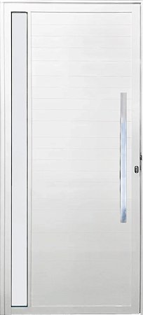 Porta Lambril 1 Visor Vdr. Boreal Com Puxador 80 Cm Alumínio Branco - Spj Premium