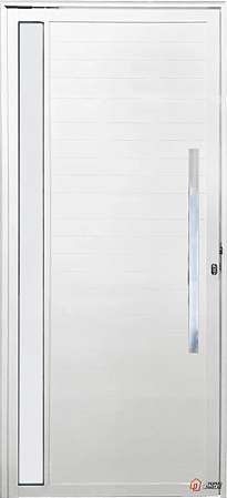 Porta Lambril 1 Visor Vdr. Boreal Com Puxador 80 Cm Alumínio Branco - Spj Premium