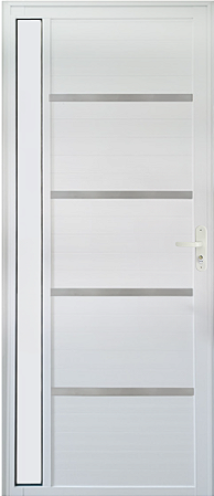 Porta Lambril Frisada 1 Visor Vdr. Boreal Alumínio Branco - Spj Premium