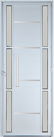 Porta Lambril Frisada Visor Duplo Vdr. Boreal Com Puxador 60 Cm Alumínio Branco - Spj Premium