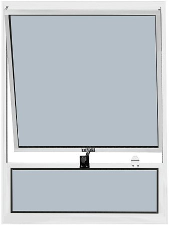 Janela Maxim-Ar 1 Seção C/ Bandeira Fixa Inferior Alumínio Branco Vdr. Boreal - Spj Modular