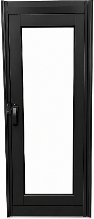 Janela Capelinha Vdr. Liso Incolor Alumínio Preto - Spj Linha 25