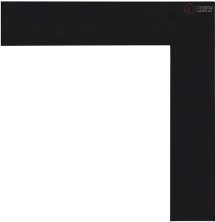 Kit Arremate em Alumínio Preto Para Porta De Giro - Linha Decor - Spj
