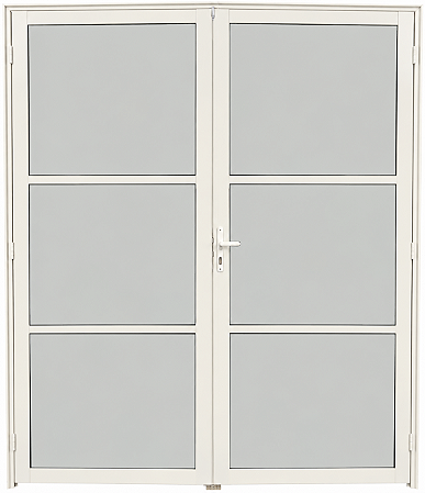 Porta Central Vidrão Alumínio Branco Vdr. Mini Boreal - Spj Linha 25