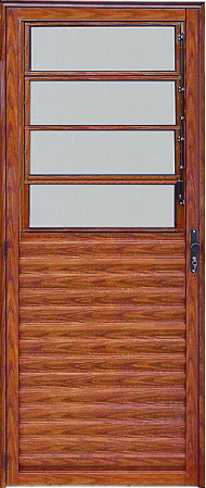 Porta Basculante Vdr. Boreal Alumínio Amadeirado - Esap Linha 25