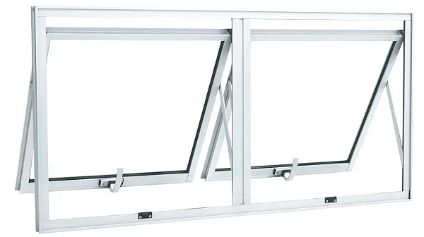 Maxim Ar 2 Seções Alumínio Branco Vidro Boreal - Linha Topsul - Esquadrisul