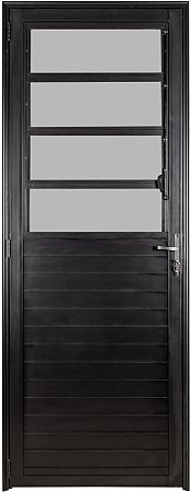 Porta Lambril Basculante Alumínio Preto Vidro Boreal - Linha TopSul - Esquadrisul