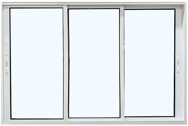 Janela De Correr 3 Folhas Móveis Sem Grade Alumínio Branco - Cmc Esquadrias Harmony