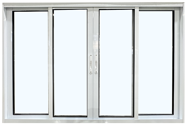 Janela De Correr 4 Folhas Sem Bandeira Sem Grade Alumínio Branco - Cmc Esquadrias Harmony